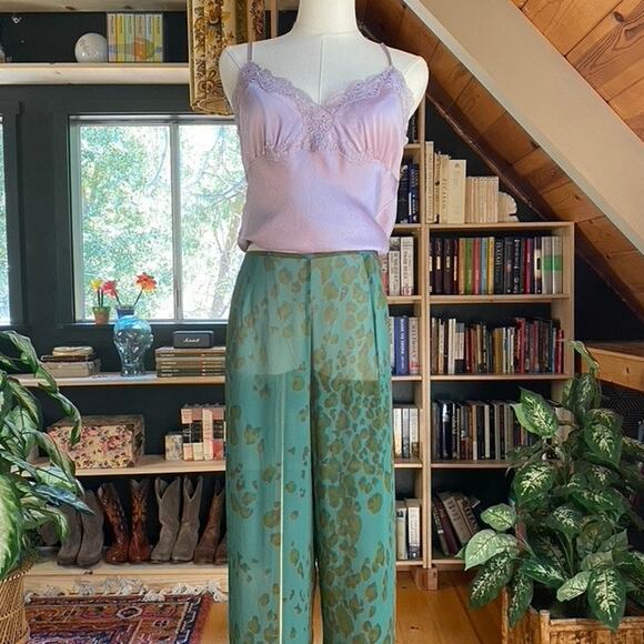 Silk Sheer Leopard Pant - Picture 1 of 6